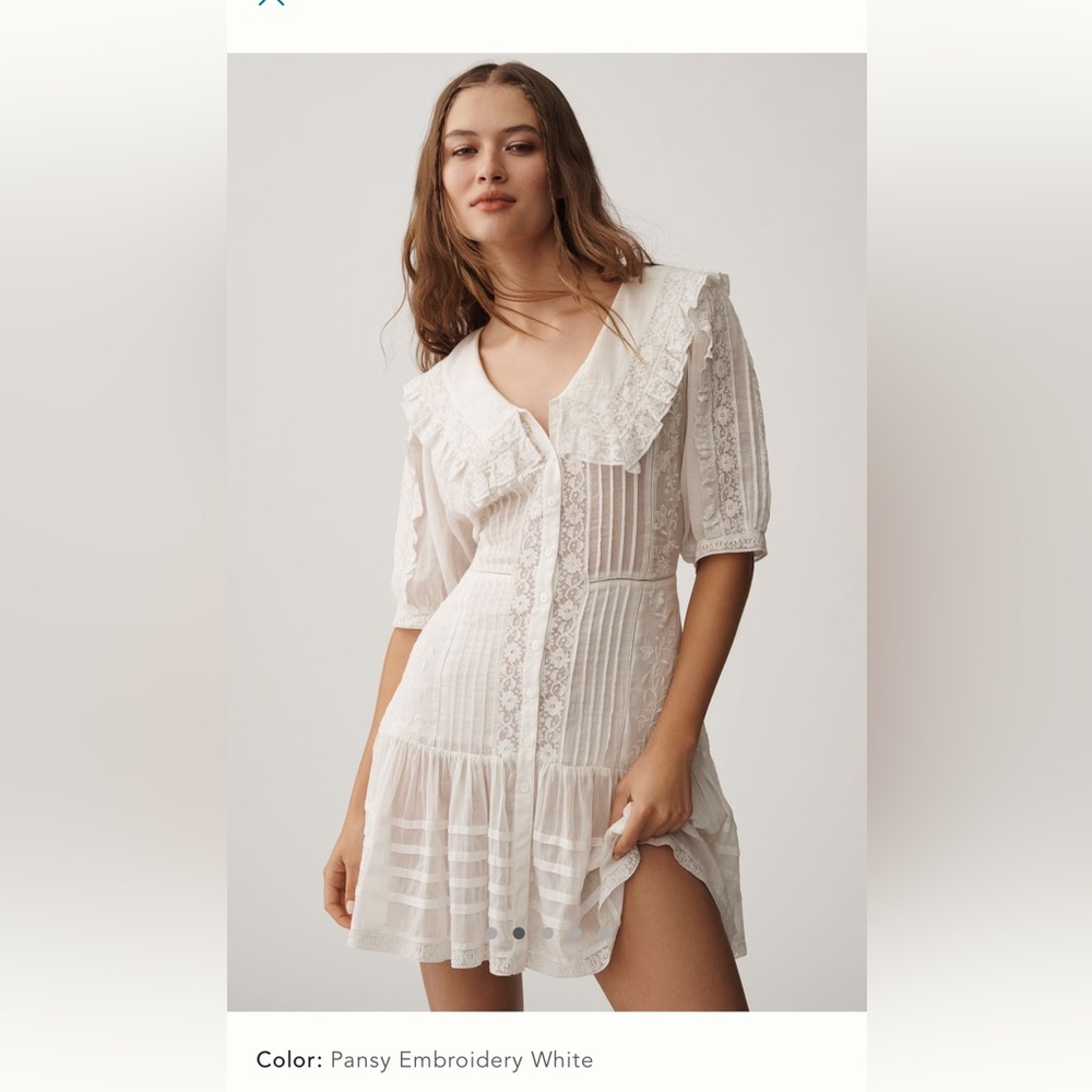 Rixo Dove Short sleeve Mini Dress